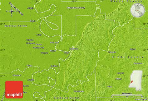 Physical Map Of Warren County
