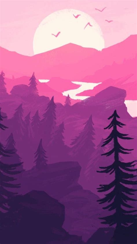 Mountains, firewatch, green, forest, 4k, minimal, sky, beauty in nature. For all you Pink Firewatch lovers | Monochromatic art, Art ...