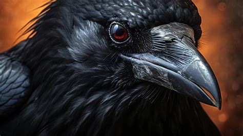 Premium Ai Image Black Crow Closeup