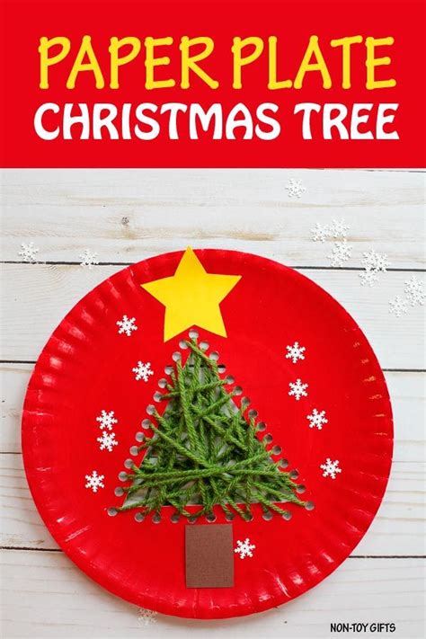 Paper Plate Christmas Tree Craft For Kids Free Template Christmas