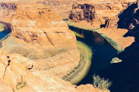 Horseshoe Bend On Colorado River In Glen Canyon Stock Photo Image Of