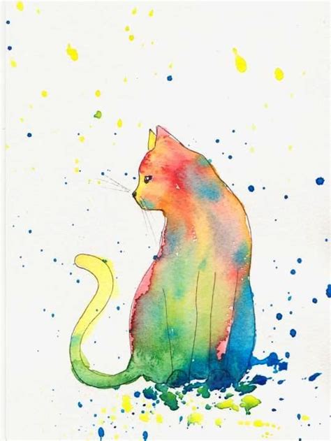 How To Paint A Watercolor Cat View Painting