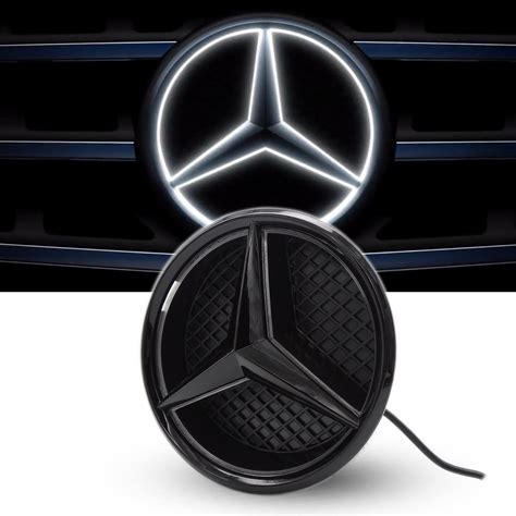 Car Led Emblem Grille Badge Logo White Light For Mercedes Benz Ml Gl G