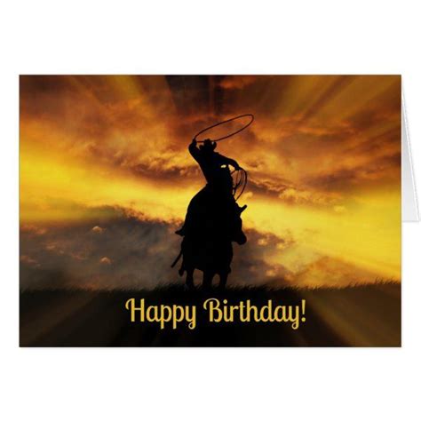 cowboy birthday card zazzlecom cowboy birthday happy birthday