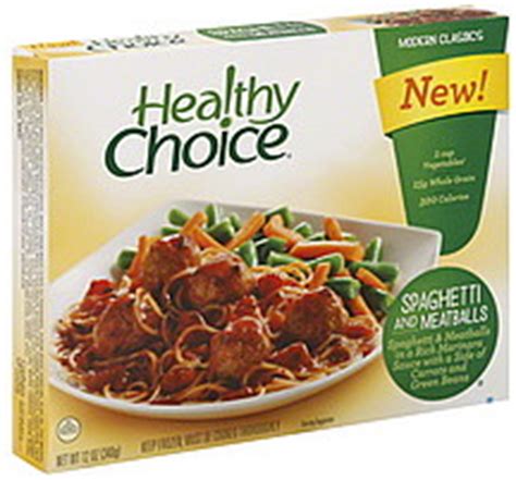 Healthy Choice Spaghetti and Meatballs 12.0 oz Nutrition ...