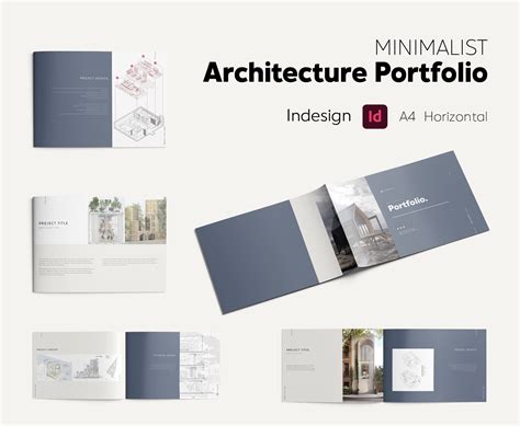 Minimalist Portfolio Template Indesign Architecture Portfolio Brochure