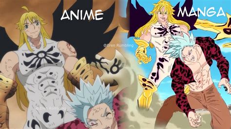 Ban Vs Demon King Meliodas Anime Vs Manga 1st Half Youtube