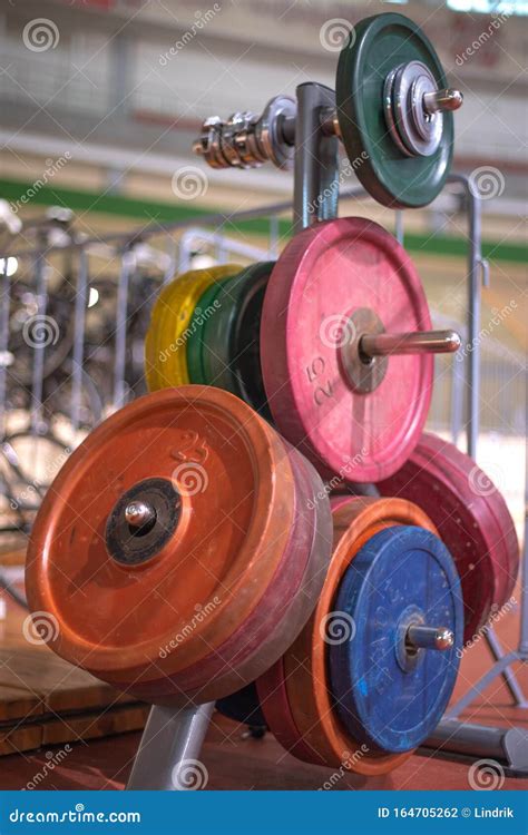 Weightlifting Barbell In The Gym Stock Photo Image Of Motivation