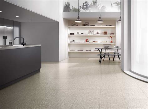 The light grey stone is very cold to touch. Linoleum Floors Kitchen