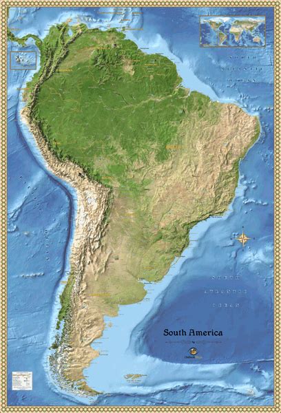 South America Contemporary Wall Map By Outlook Maps M