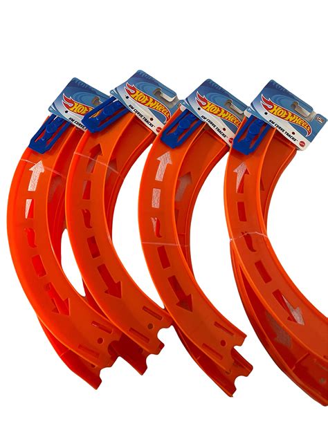 Buy Hot Wheels Curve Tracks 4 Pack 8 Pieces Plus 4 Connectors 10 Long