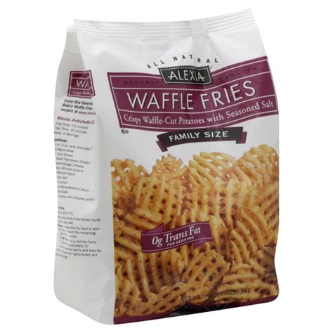 We bought these alexia seasoned waffle cut fries from winco. Alexia Waffle Fries Crispy with Seasoned Salt All Natural