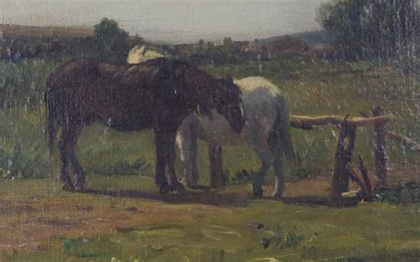 PASTORAL LANDSCAPE PAINTING BY JOSEPH FOXCROFT COLE: