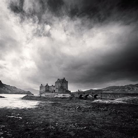 Black And White Photograph Eilean Donan Castle Highlands Scotland