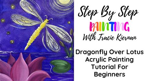 Dragonfly Acrylic Painting Tutorial Youtube