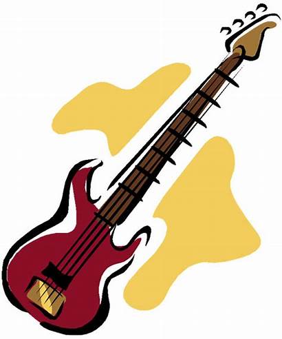 Bass Guitar Drawing Clipart Illustration Clip Quitar