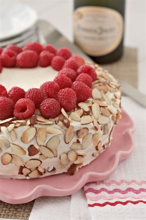 Almond Scented White Cake With Raspberry Filling Raspberry Filling