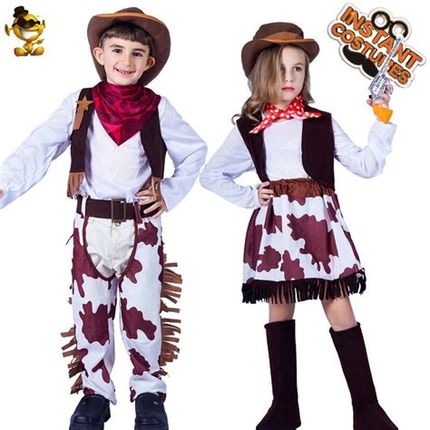 Kids Costume Cowboy Cowgirl Costume Cosplay Costume For Kids Fancy