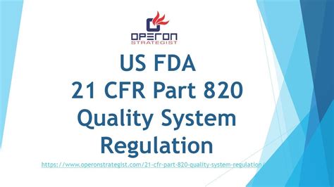 Fda Qsr Compliance For Medical Device Manufacturers Fda Consultant