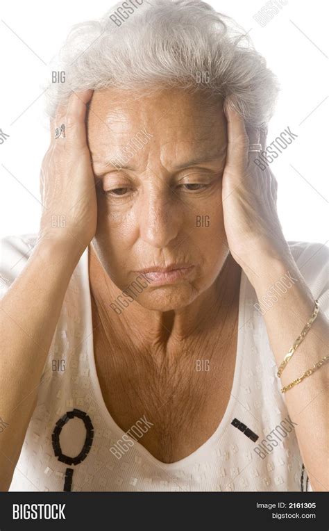 Worried Senior Woman Image Photo Free Trial Bigstock