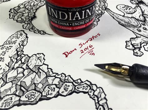 Dip Pen And Indian Ink Art Don Suratos Art