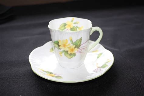 Shelley China Primrose Demitasse Cup And Saucer Demitasse Cups Cup