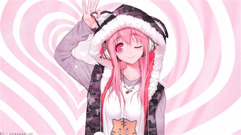 Anime Girl Cute Pink Wallpapers Wallpaper Cave