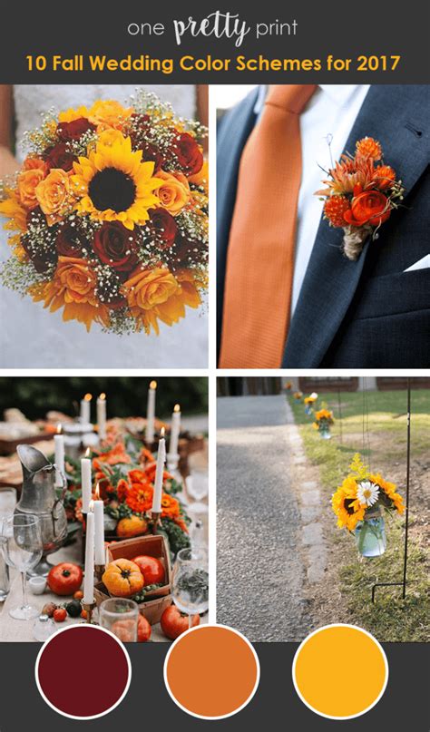 10 Amazing Wedding Color Palettes For Fall Fall Wedding Colors Fall