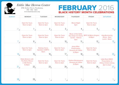 Black History Month Celebrations Eddie Mae Herron Center