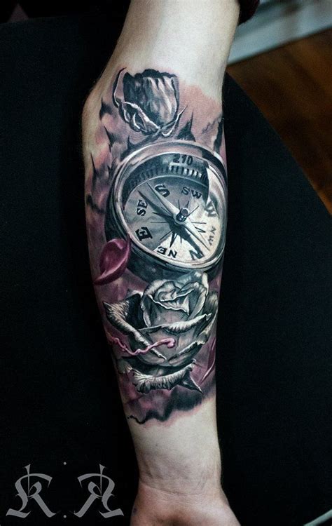 Rose Compass Done By Kobay Kronik In Istanbul Tattoos