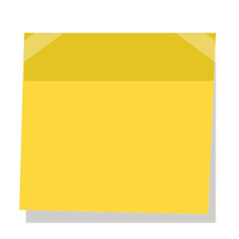 Simple Yellow Sticky Note Transparent Png And Svg Vector File