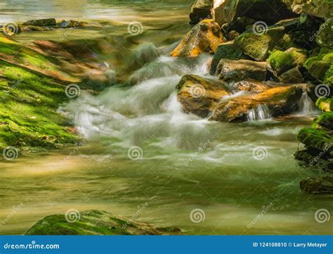 An Waterfall On A Mountain Stream 2 Stock Photo Image Of Falls
