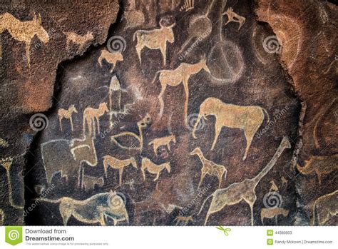 Cave Wall Painting Prehistoric Stock Image Image 44380803