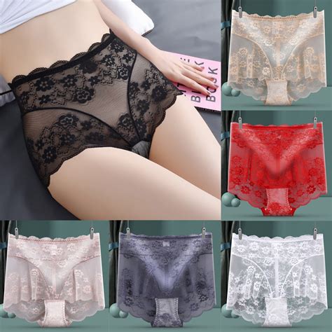 Sodopo Cotton Underwear For Women Women Cutut Lace Underwear Briefs Panties Floral Sexy Hollow