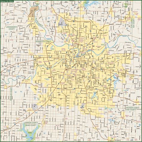 Kansas City Principal Streets And Zip Codes Map 53 Off