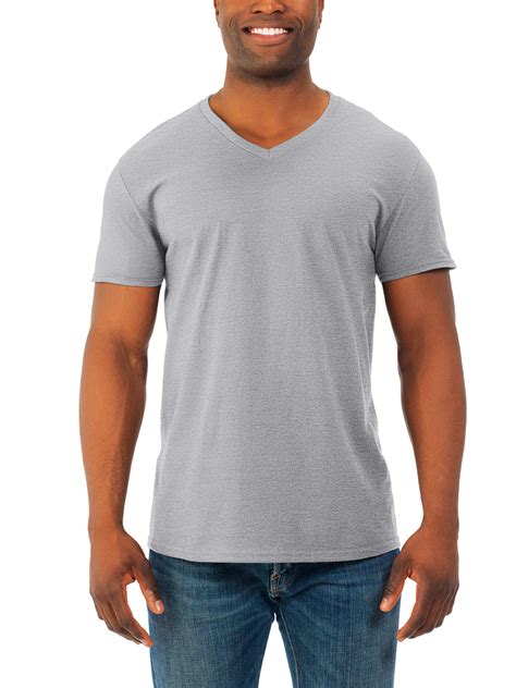 Mens Soft Short Sleeve Lightweight V Neck T Shirt 4 Pack