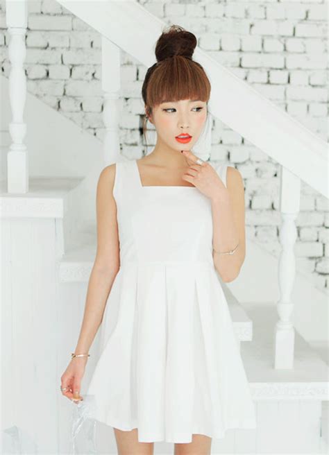 [stylenanda] Lovely Mini Dress With Square Neck Kstylick Latest Korean Fashion K Pop