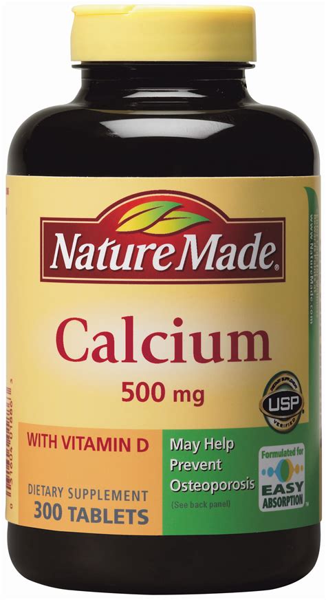 Nature Made Calcium 500 Mg With Vitamin D 300 Tablets