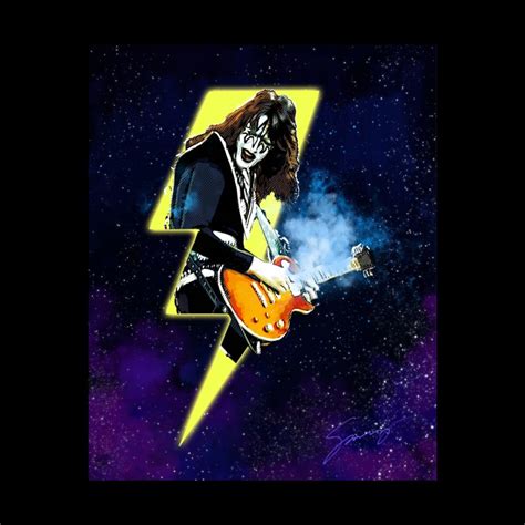 Kiss Ace Frehley Shock Me Fine Art Home Stretched Canvas Klick Tee Shop