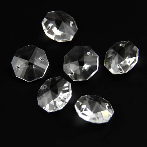 12mm 10mm 14mm 16mm 28mm 50mm Ab Clear Crystal Octagon Chandelier Beads
