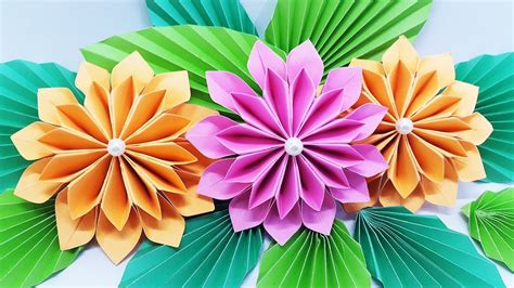 How To Make Flower Bouquet With Color Paper At Home Diy Paper Flowers