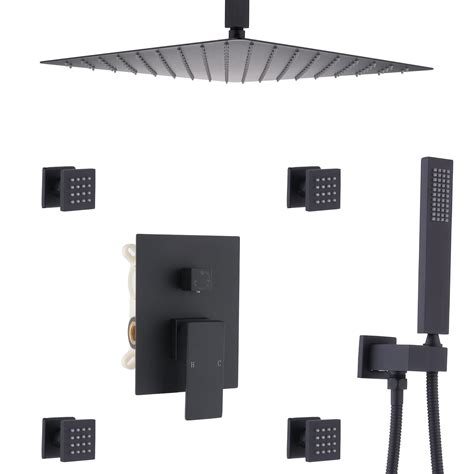 ENGA Shower System Ceiling Shower Faucet Set with 12" Rain Shower Head