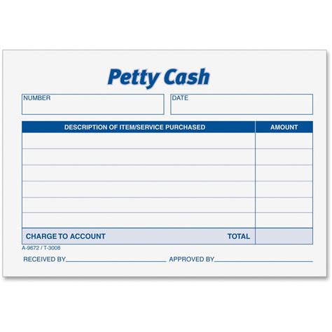TOPS Received Of Petty Cash Forms Office Supply America