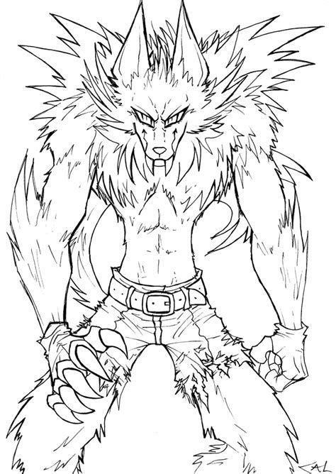 Realistic Werewolf Coloring Pages Coloring Pages