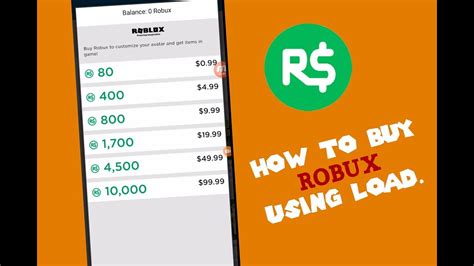 How To Buy Robux Using Load On Android Youtube