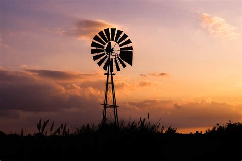 Windmill Sunset Affordable Wall Mural Photowall