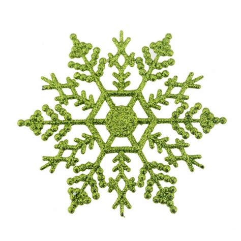 612pcs Snowflakes Ornaments Plastic Glitter Home Decor Easy To