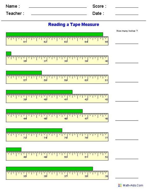 A rectangular bar along the side of the tape an arrow pointing at the tape. Reading a Tape Measure Worksheets…click on "create it" to get the worksheet as it appears, or ...