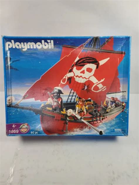 Playmobil Red Corsair Pirate Ship Factory Sealed Picclick