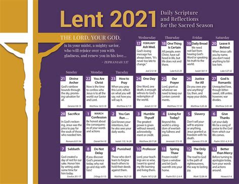 This free printable lenten calendar for 2021 can be printed at the link below. Lent 2021 Protestant Calendar Product/Goods : Creative ...